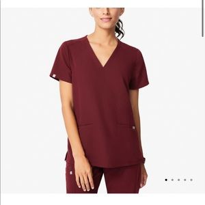 FIGS burgundy scrub top